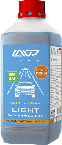 Автошампунь для б/к мойки  1 л LAVR LIGHT (1:20-1:50) 1 л LN2301 (12)