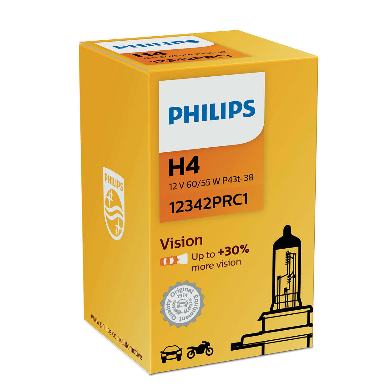 12342пр Лампа H4 12V60/55W+30% PHILIPS