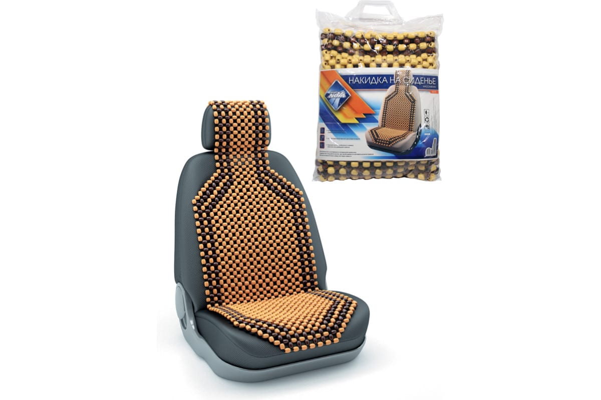 Накидка на сиденье массажная подголовник 127х38см 36578 Nova Bright (12)