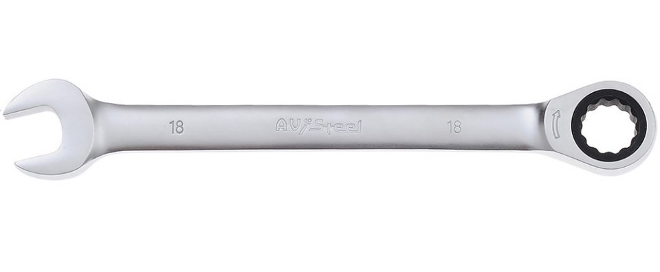 Ключ трещоточный  18мм AV Steel