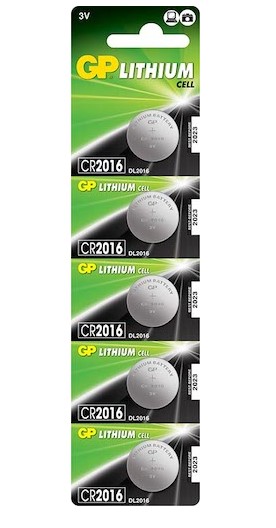 Батарейка CR2016 GP BL5 LITIUM (100) (1шт)