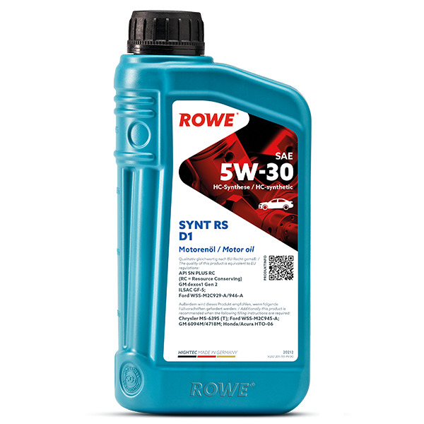 Масло моторное ROWE HIGHTEC SYNT RS D1 SAE 5W-30 GF-5/6 1л 